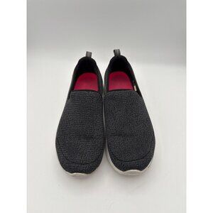 Skechers Womens Go Walk Black Slip-On Shoes Size 7.5